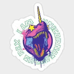 I Am Unicornasaurus Rex Sticker